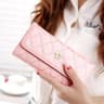 Fashion Womens Long Wallet PU Leather Trifold Wallet With Coin Purse Card Holder And Phone Pocket 6
