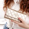 Fashion Womens Long Wallet PU Leather Trifold Wallet With Coin Purse Card Holder And Phone Pocket 8