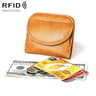RFID Blocking Genuine Leather Womens Wallet Compact Coin Purse With Card Holder 6