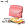 RFID Blocking Genuine Leather Womens Wallet Compact Coin Purse With Card Holder 10