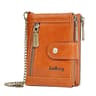 Retro Double Zipper Multi Card Wallet PU Leather Coin Purse