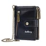 Retro Double Zipper Multi Card Wallet PU Leather Coin Purse