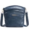 Women's Leather Shoulder Bag Large Capacity Crossbody Purse with Multi Compartment Zipper Design