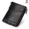 RFID Wallet Leather Wallet For Men Double Zipper Anti Theft Card Holder 7
