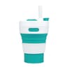 350ML Collapsible Silicone Cup With Straw Leakproof Portable Travel Mug For Hot And Cold Drinks 6