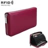 RFID Passport Wallet Genuine Leather Travel Document Organizer Long Wallet With Card Slots 11
