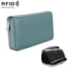 RFID Passport Wallet Genuine Leather Travel Document Organizer Long Wallet With Card Slots 10