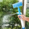 Multi Surface Window Cleaning Tool Spray Brush With Silicone Window Squeegee 6