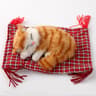 Realistic Sleeping Cat Plush Stuffed Animal For Home Car  Office Decor 1