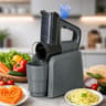 Electric Vegetable Slicer and Fruit Cutter with 5 Interchangeable Blades