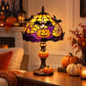 Halloween Ghost Stained Glass Lamp With LED Lighting And USB Power 8