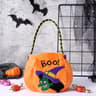 Halloween Candy Bag For Kids With Embroidered Design And Soft Cloth Handle 8