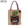 Halloween Gift Tote Bag With Decorative Plaid Fabric Design 6