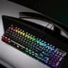 USB Wired Keyboard with Rainbow Backlight and Floating Square Keycaps