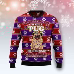 pug baby christmas sweater, ugly christmas sweater for dog lovers