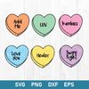 Conversation Heart Bundle Svg, Valentine Heart Svg, Candy Heart Svg, Png Dxf Eps Digital File.jpg