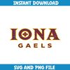 Iona gaels Svg, Iona gaels logo svg, IIona gaels University svg, NCAA Svg, sport svg, digital download (2).png