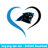 Carolina Panthers Football Heart Svg, Carolina Panthers Svg, NFL Svg, Png Dxf Eps Digital File.jpeg