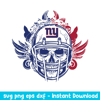 Skull Helmet New York Giants Floral Svg, New York Giants Svg, NFL Svg, Png Dxf Eps Digital File.jpeg