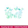 Butterfly Floral Full Wrap, Flowers And Butterflies Full Wrap Svg, Starbucks Svg, Coffee Ring Svg, Cold Cup Svg, png,eps,dxf file.jpeg