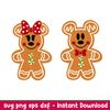 Minnie Mickey Cookies, Mickey _ Minnie Gingerbread Cookie Svg, Disney Svg, Christmas Svg, png,dxf,eps file.jpeg