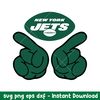 Hand Two New York Jets Svg, New York Jets Svg, NFL Svg, Png Dxf Eps Digital File.jpeg