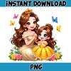 Mom And Daughter Princess Png, Belle Png, Cartoon Mother Png, Mother’s Day Png, Gift For Mom Png, Mama Design Png, Instant Download.jpg
