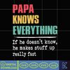 Papa Knows Everything Svg, New Dad Svg, Dad Svg, Daddy Svg, Father's Day Svg, Best Dad Svg, Gift for Dad, Gift for Papa Svg.jpg