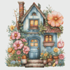 Cottage in Flowers Cross Stitch Pattern PDF Counted House Village - Fabulous Fantastic Magical House in Garden - 5 Sizes.png