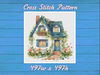 House in Garden Cross Stitch Pattern PDF Counted House Village - Fabulous Fantastic Magical Little Cottage - House in Flowers.jpg
