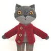 Gray-cat-plush-toy