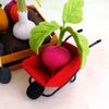 Felt radish in the wheelbarrow toys