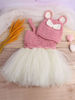 Newborn Girl Photography Prop Mesh Ruffle Hem Flared Knit Dress Hat Photography Set 2Pcs (5).jpg