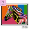Rainbow zebra cross stitch pattern PDF, animals in pop art style.JPG