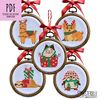 Small Christmas animals cross stitch pattern for gift tags and decorations by Smasterilli.PNG