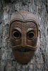 viking celtic mask carved wooden mask