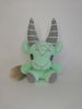 Mint baphomet plush toy with grey horns and hooves