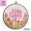 Flowers with Happy Easter inscription. Cross stitch pattern PDF by Smasterilli..JPG