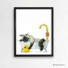 Siamese Cat Print Cat Decor Cat Art Home Wall-100-1.jpg