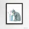 British Cat Print Cat Decor Cat Art Home Wall-138-1.jpg