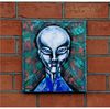 Alien Painting Space Original Art UFO Artwork Fantasy Wall Art Oil Canvas_2.jpg