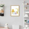 Orange White Cat Print Cat Decor Cat Art Home Wall-9.jpg