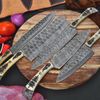 Handmade Damascus Chef Knife Set Of 5 Pcs With leather Sheath Father's Day Gift Groomsmen Gift.jpeg