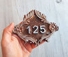 125 address number plaque vintage