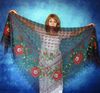 Black embroidered large Orenburg Russian shawl, Hand knit cover up, Wool wrap, Handmade stole, Warm bridal cape, Kerchief, Big scarf, Pashmina.JPG