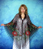 Black embroidered large Orenburg Russian shawl, Hand knit cover up, Wool wrap, Handmade stole, Warm bridal cape, Kerchief, Big scarf, Pashmina 4.JPG
