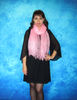 Pink wool scarf, Russian Orenburg shawl, Hand knit wrap, Wedding shawl, Warm bridal cape, Goat down cover up, Stole, Kerchief, Lace pashmina 5.JPG
