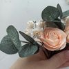 Bridal-peach-rose-hair-clip-Deep-forest-green-wedding-eucalyptus-hair-pins-Bridesmaid-rustic-headpiece-25d.jpg