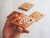 216 address number wooden door plate
