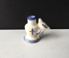 Ceramic candle holder - White and Blue Holy Dove